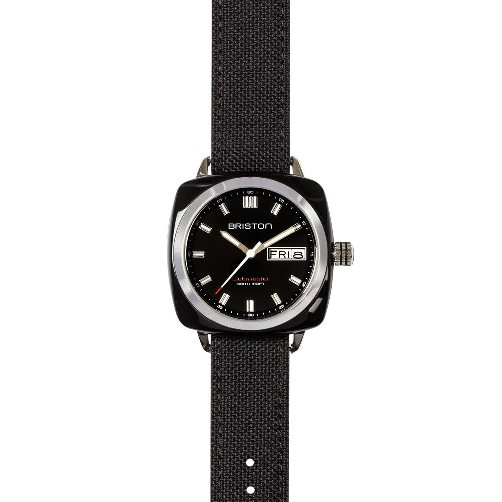 Canvas Noir - Bracelet Sport Cuir 235mm