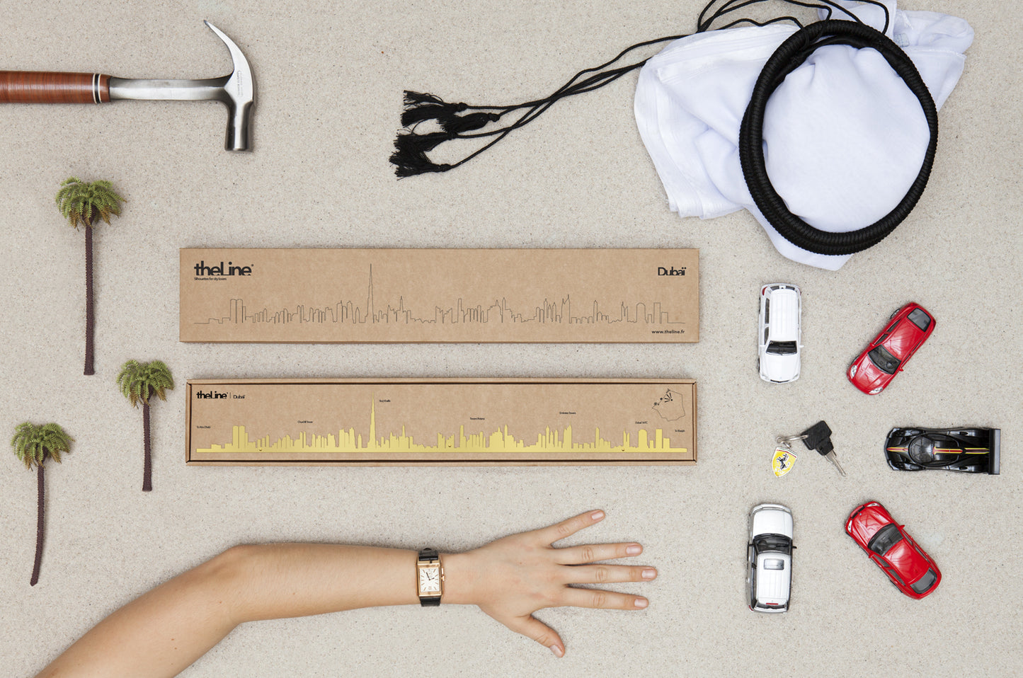 Dubaï - The Line Doré 50cm