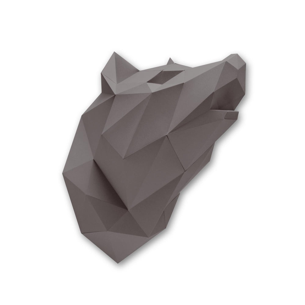 Loup - Trophée en Papier Origami
