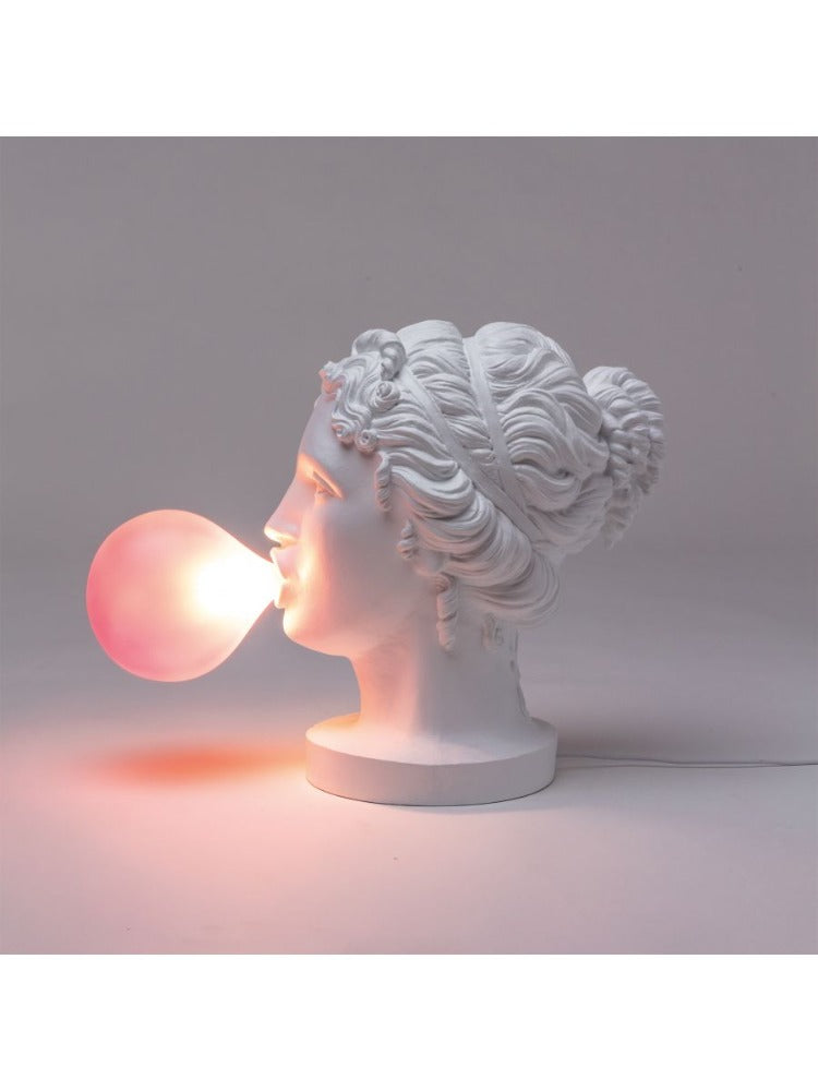 Grace - Buste de déesse avec bulle de chewing-gum - Lampe à poser - Seletti