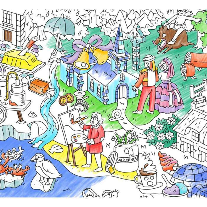 Bretagne - Poster Géant à Colorier