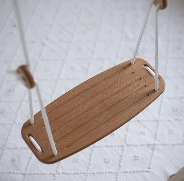 Balançoire Pour Enfants - Chêne et Corde Blanche - Lillagunga