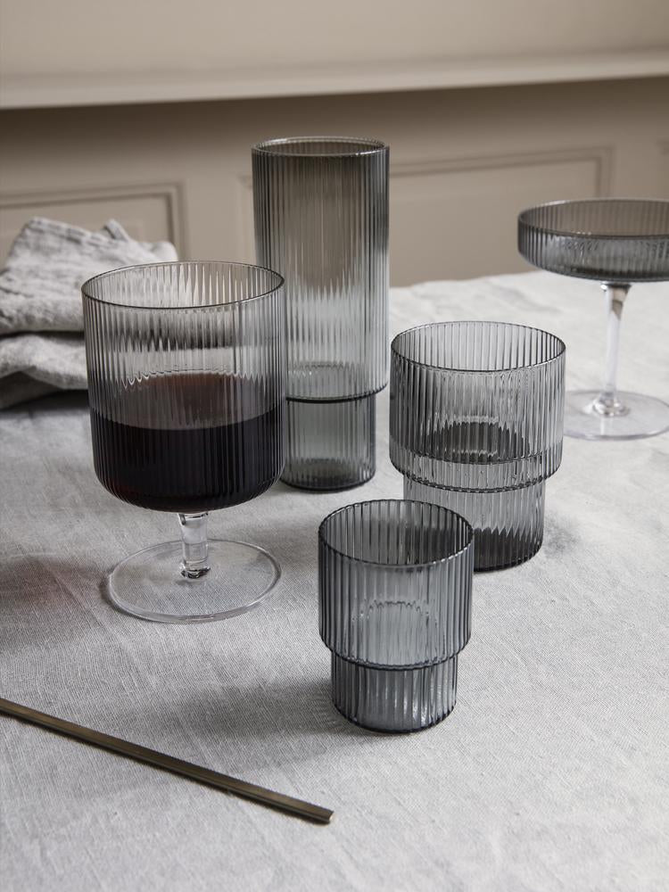Ripple Gris Fumé - Set de 2 Verres à Vin