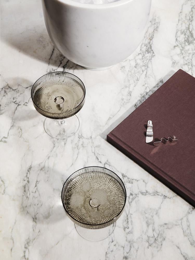 Ripple Fumé - Set de 2 Coupes à Champagne