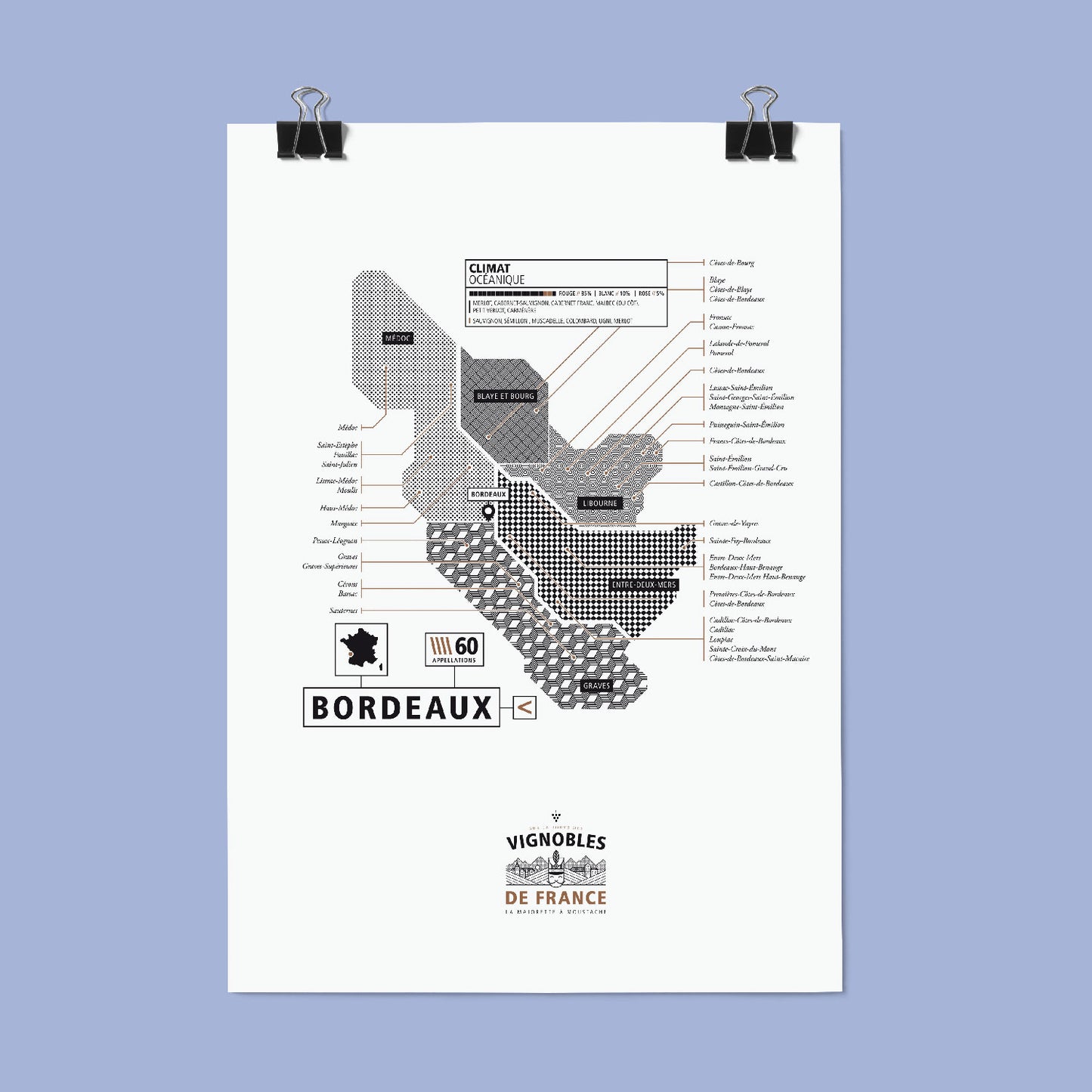 Vignoble de Bordeaux - 30x40 cm