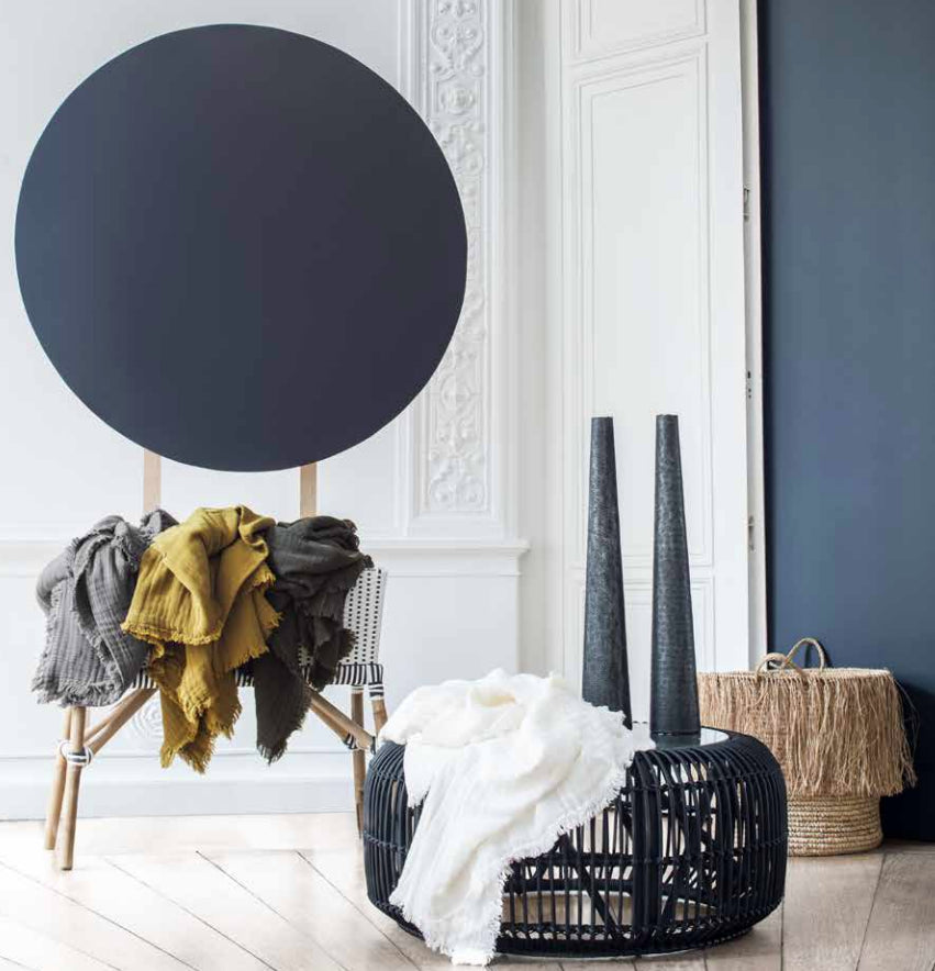 Vanly Bleu Stone - Plaid 130 x 180 cm