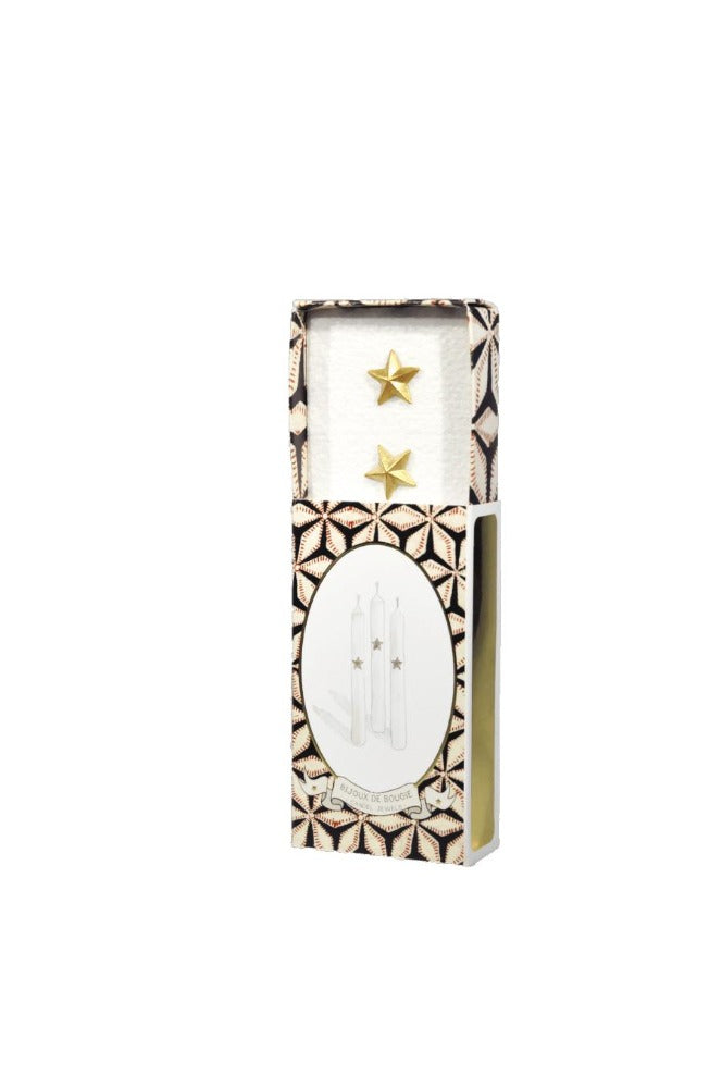 Boîte du bijou de bougie Stars Boncoeurs : 3 étoiles en laiton