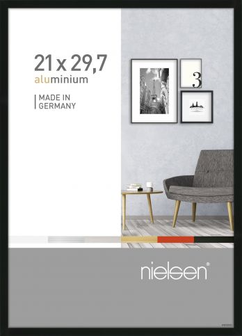 Cadre pixel en aluminium noir 21x29,7cm - Nielsen