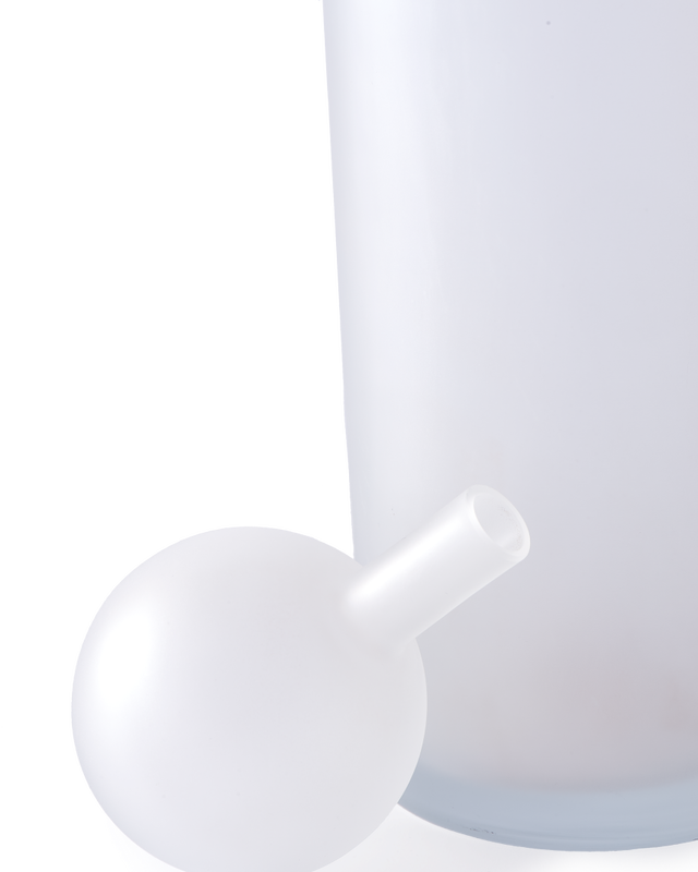 Bubbles Blanc Haut Etroit - Carafe en verre trempé - Polspotten