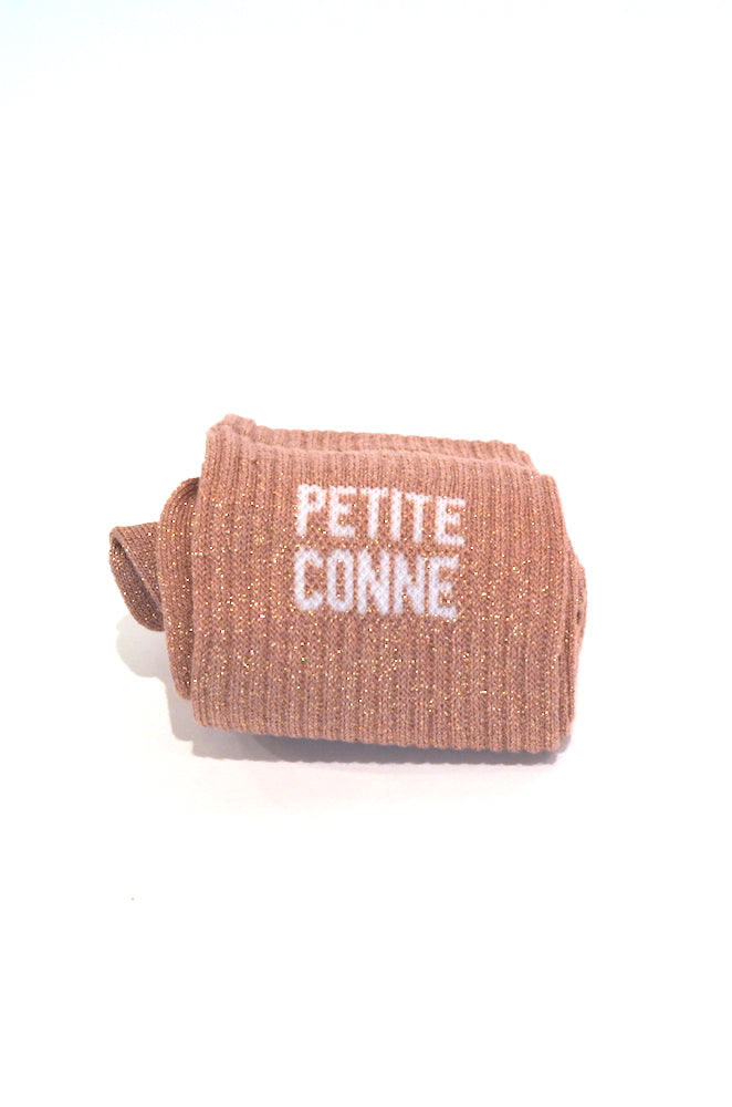 Petite conne - chausettes à paillettes terra-cotta - Félicie Aussi