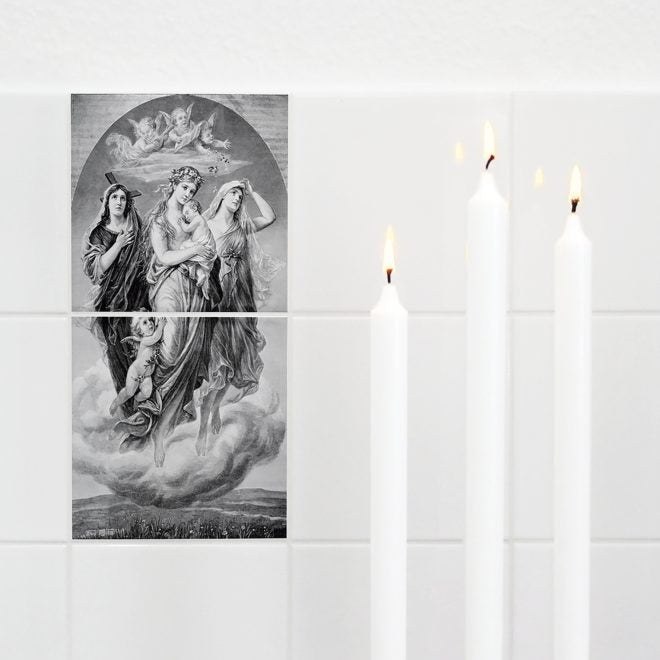 Foi Amour Espoir - Set de 2 décorations autocollantes pour carreaux - Boubouki