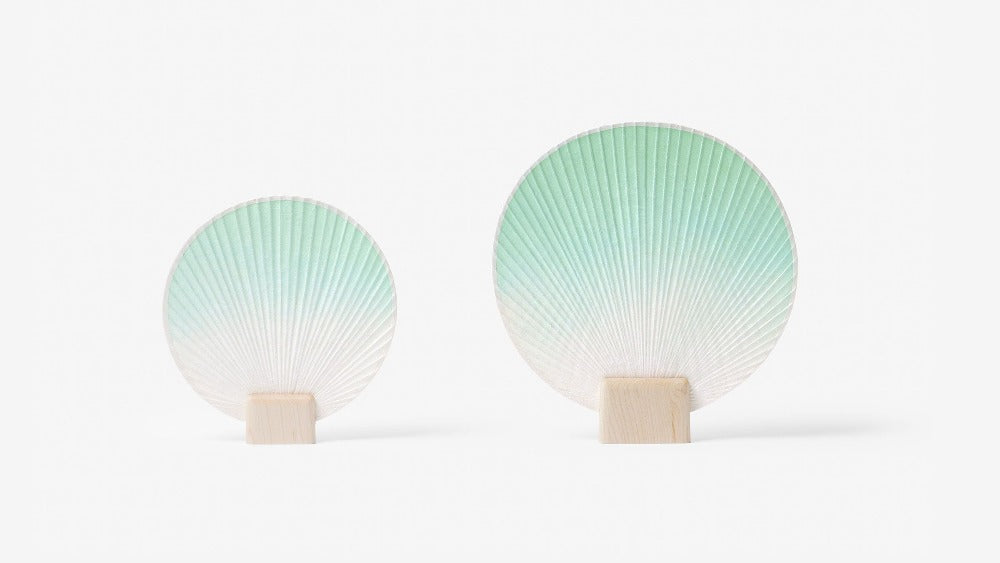 Forest Breeze Circle M Vert - Éventail en papier - KHJ Studio