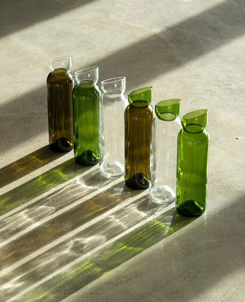 Debattre/Danser - Carafe en bouteille de vin recyclée - Q De Bouteilles