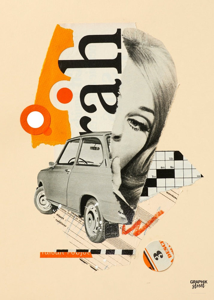 La convoitise - Reprographie d'un collage, 50x70 cm - Graphikstreet