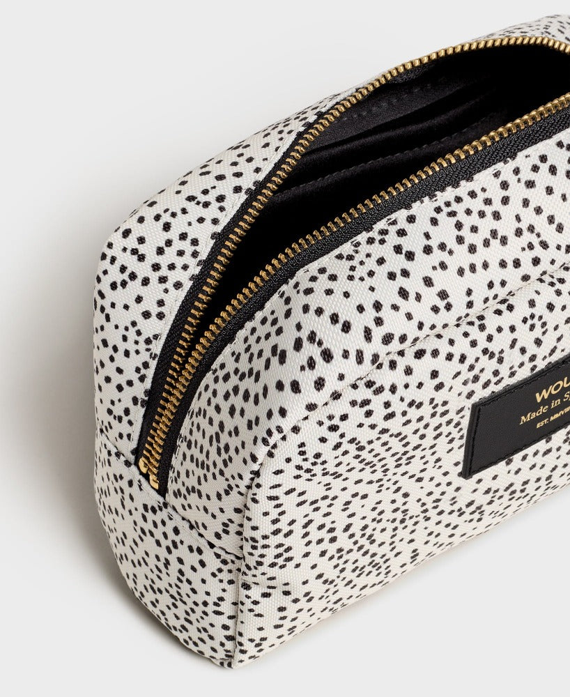 Dottie - Trousse de Beauté Grand Modèle - motif points noirs fond blanc - Wouf