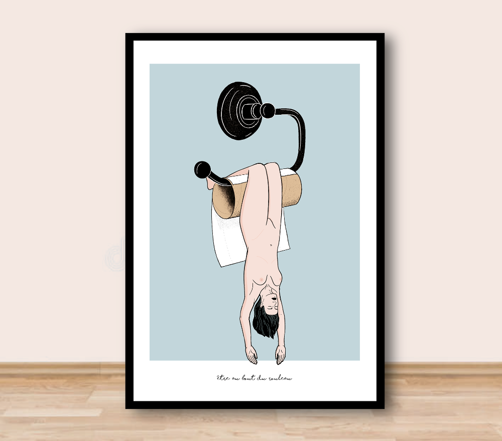 Être au Bout du Rouleau - Affiche A3 - Palm Illustrations