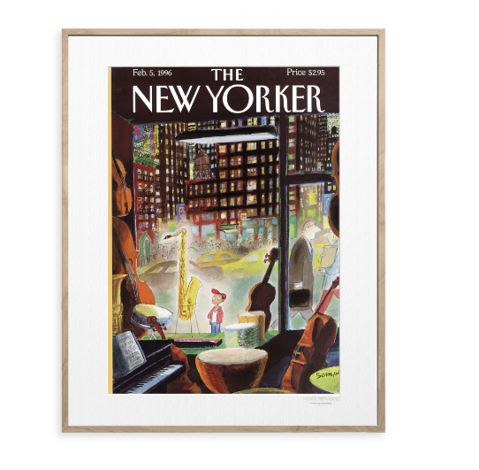 62 Sempe Boy Saxo - illustration 30x40 cm The New Yorker - Image Republic