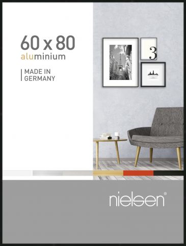 Cadre pixel en aluminium noir 60x80cm - Nielsen