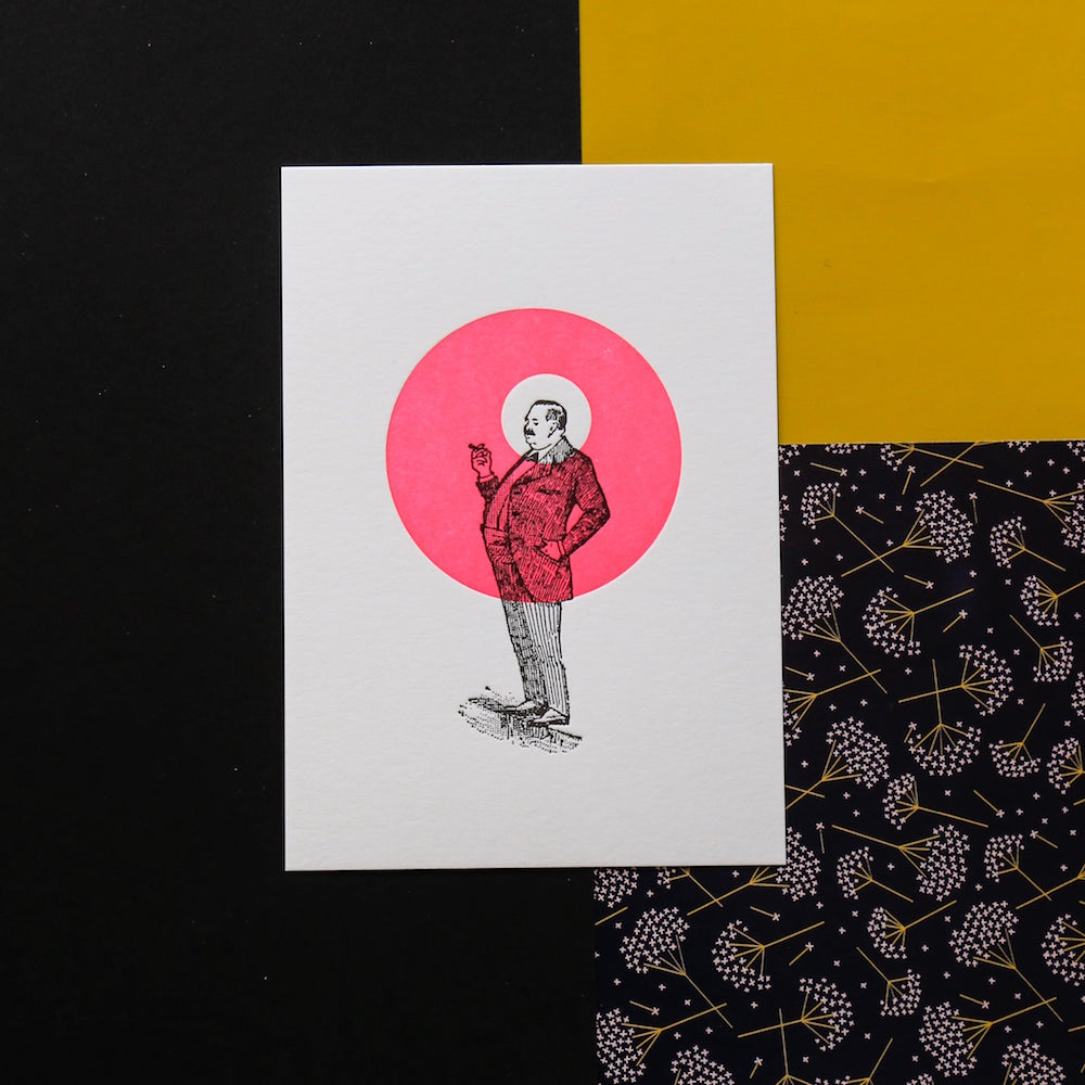 Carte postale sérigraphié Monsieur - Pappus Editions