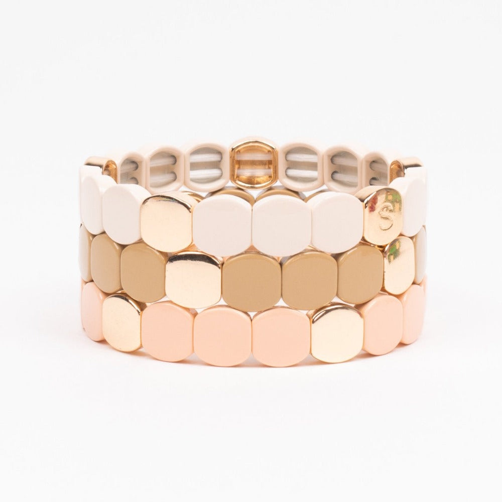 Bracelet Nude Colorful en métal émaillé - Collection Heureuse par Simone à Bordeaux