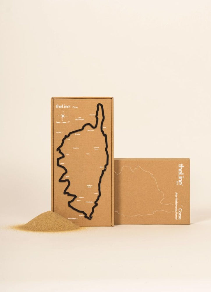 Corse - The Line Island - silhouette en acier inoxydable - The Line