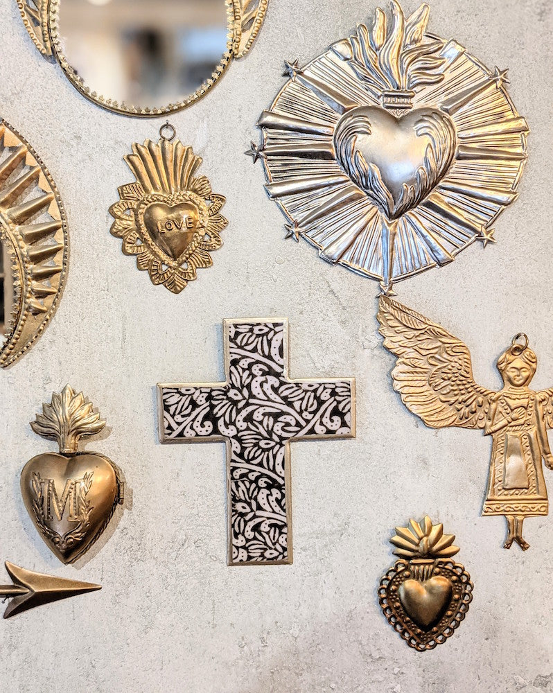 Croix Stars Carbone en aluminium émaillé - Boncoeurs