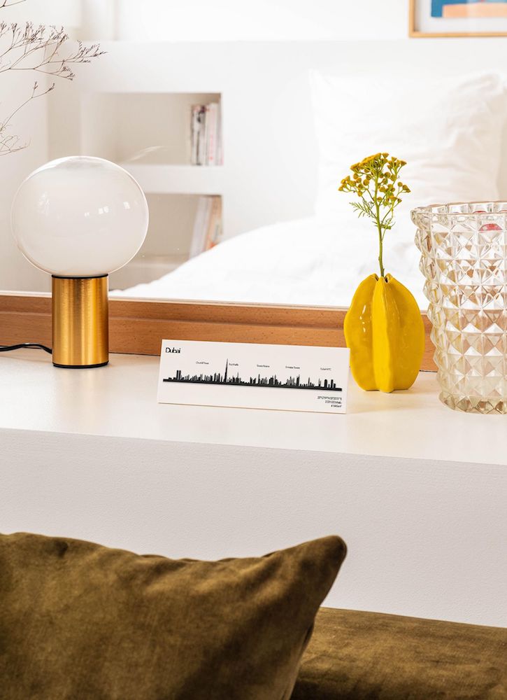 The Line Mini Dubai - silhouette de ville en acier inoxydable 19cm - The Line