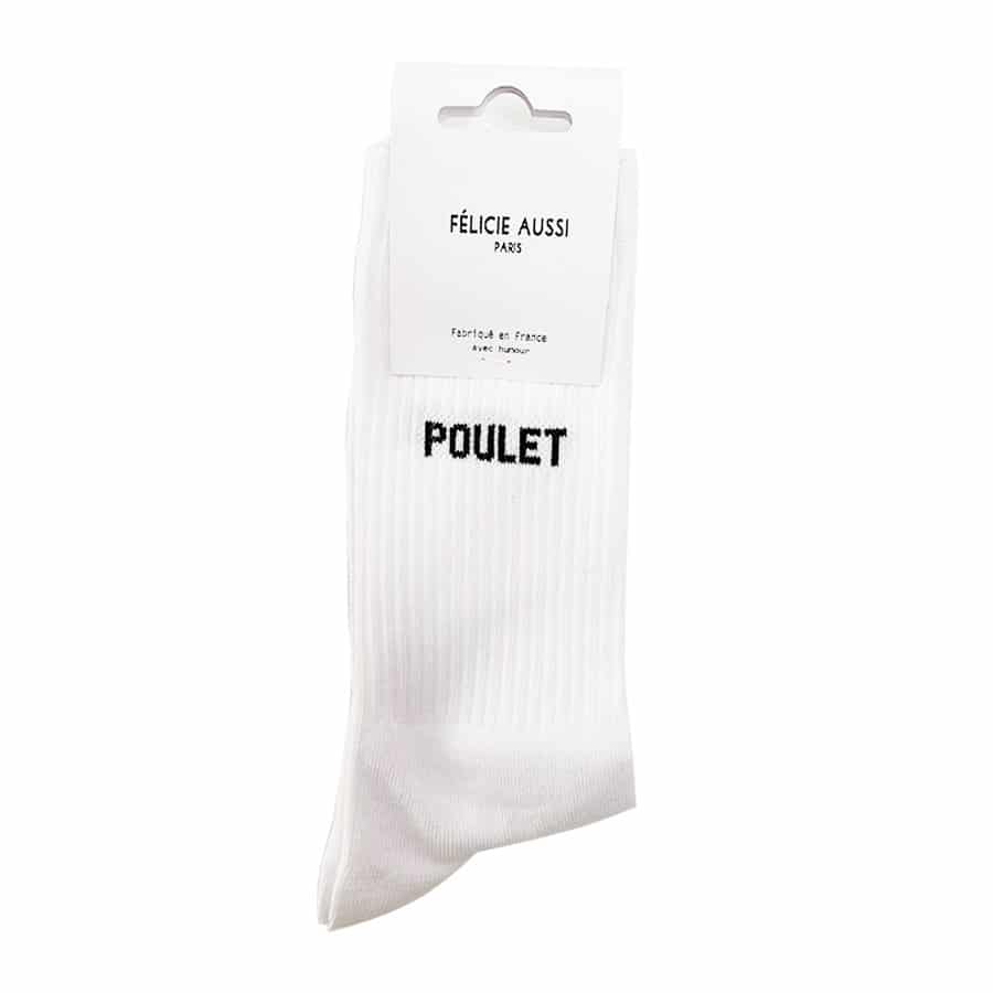 Poulet - Chaussettes blanches pour homme 40/45 - Félicie Aussi