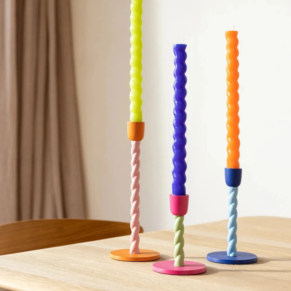 Helix Medium - Bougeoir torsadé en métal - &Klevering