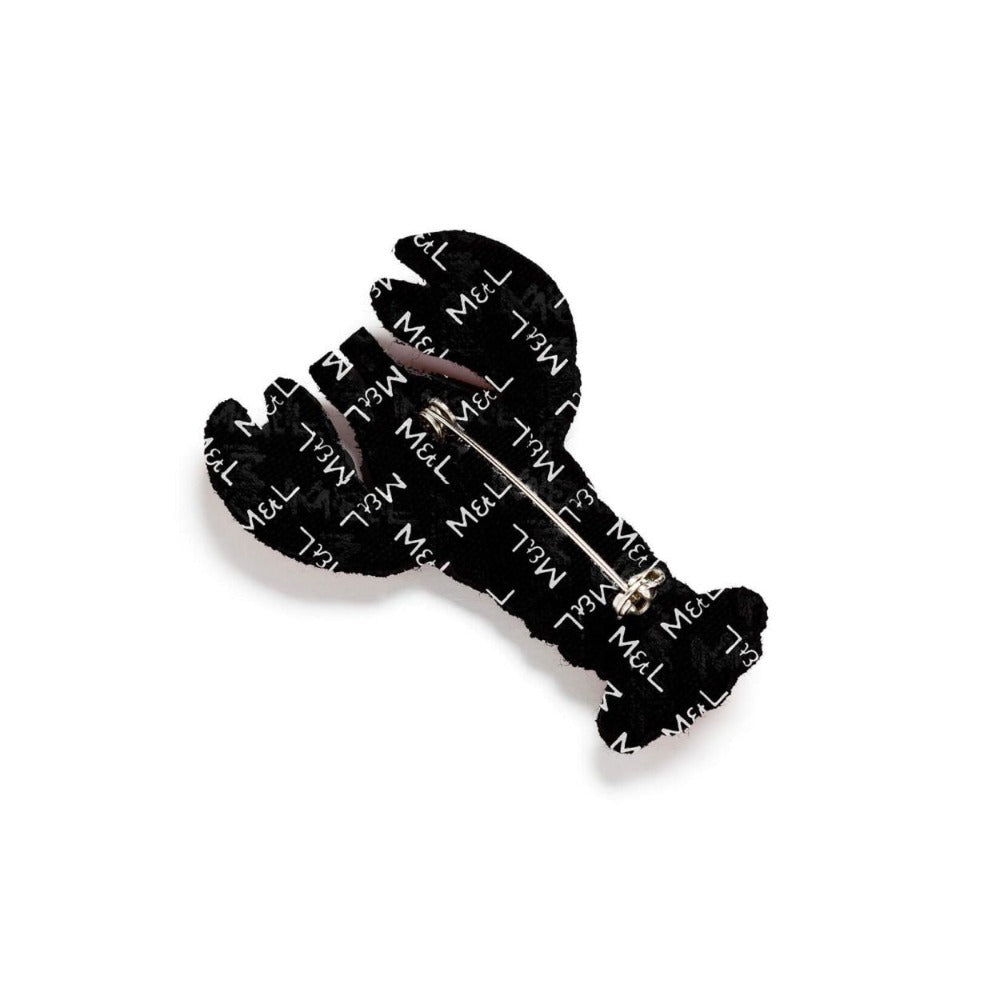 Broche homard orange - broche brodée à la main -Macon et Lesquoy