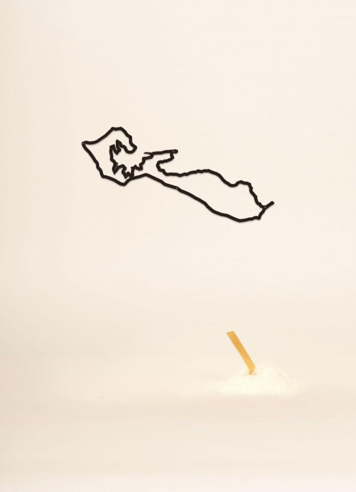 Île de Ré - The Line Island - silhouette d'île en acier