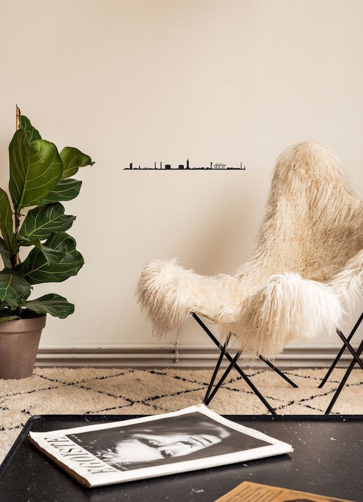 Le Havre - the line 50 cm - silhouette de ville murale