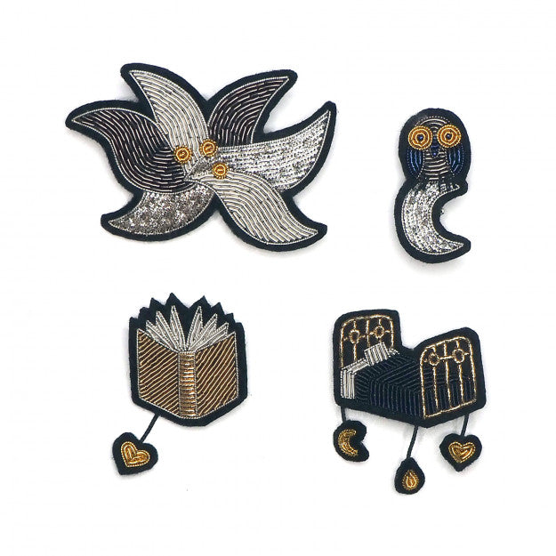 A La Recherche du Livre - Broche Brodée Main