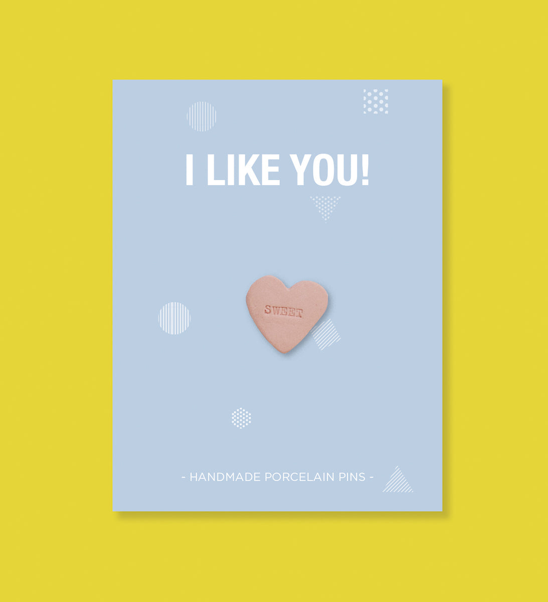 Happy Birthday - Pin's Coeur Rose XoXo par Stook Jewelry