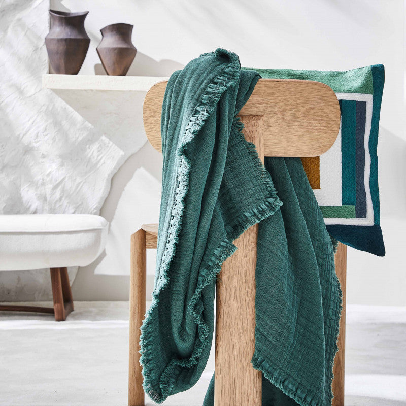 Vanly Bois de Rose - Plaid 130 x 180 cm en coton - Haomy