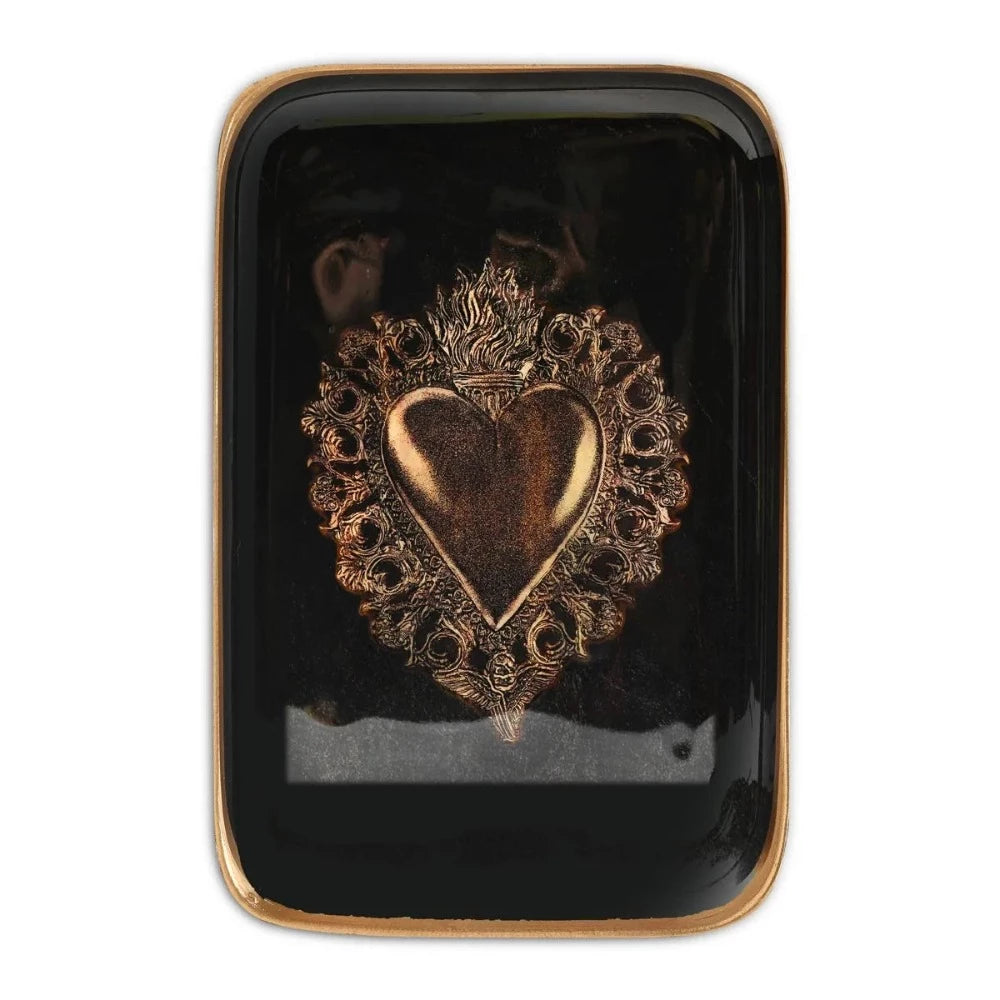 Solo Cœur Maria - Petit plateau en aluminium emaillé - Boncoeurs