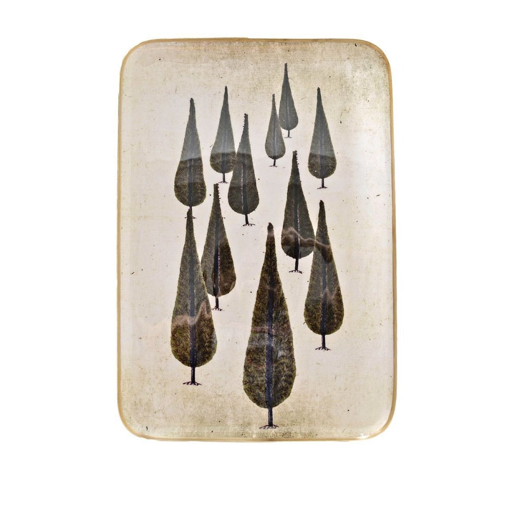 Plateau reception Cyprus en alumium emmaillé - Boncoeurs