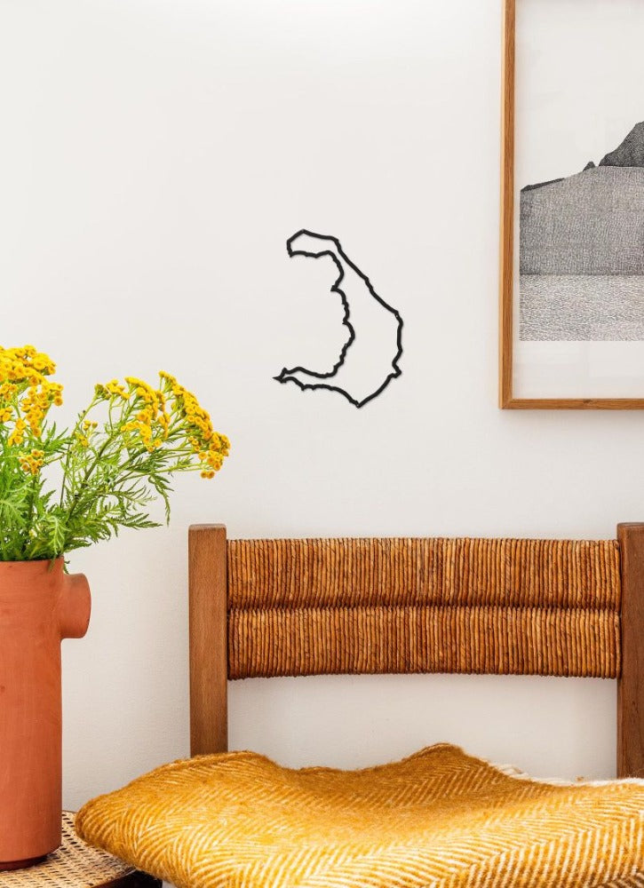 Santorin - The Line Island - silhouette en acier - The Line