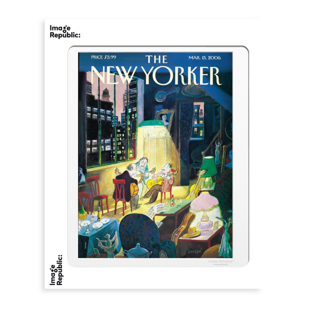 228 Sempé - Three Amigos - Collection The New Yorker - illustration 30x40 cm - Image Republc