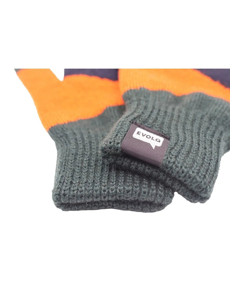 Tori Kids Bleu Orange Vert - Gants Tactiles en laine - Evolg