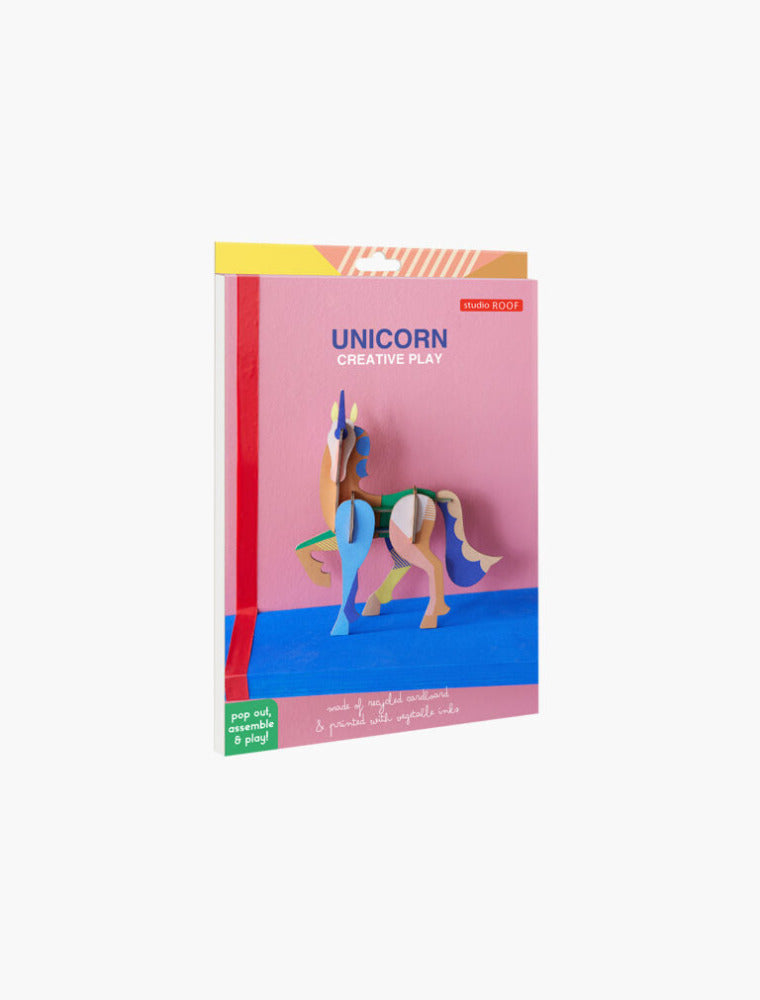 Licorne - figurine à assembler en carton recyclé - Studio Roof
