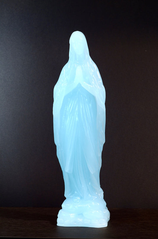 Vierge Notre Dame Bleu Ciel - Statuette en cire - Ciergerie des Prémontrés