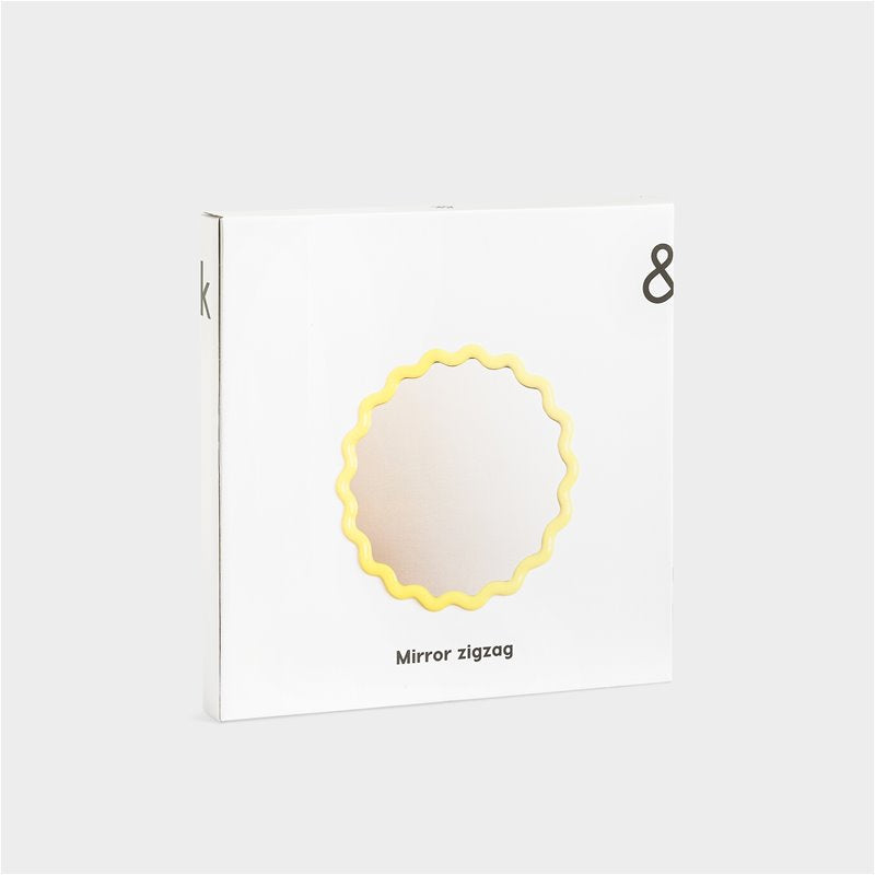 Zig Zag Jaune - Miroir 35cm