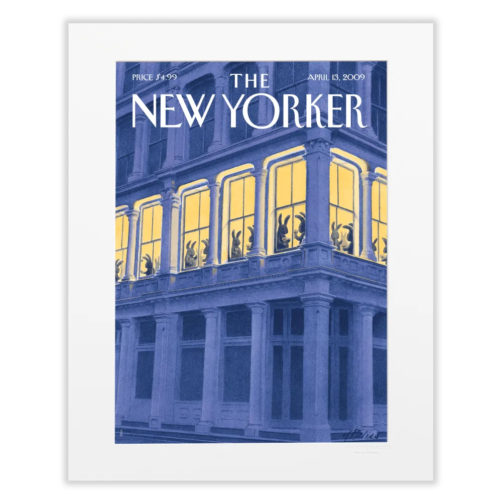 Affiche 40x50 "Bunny Cocktails" par Bliss collection The New Yorker