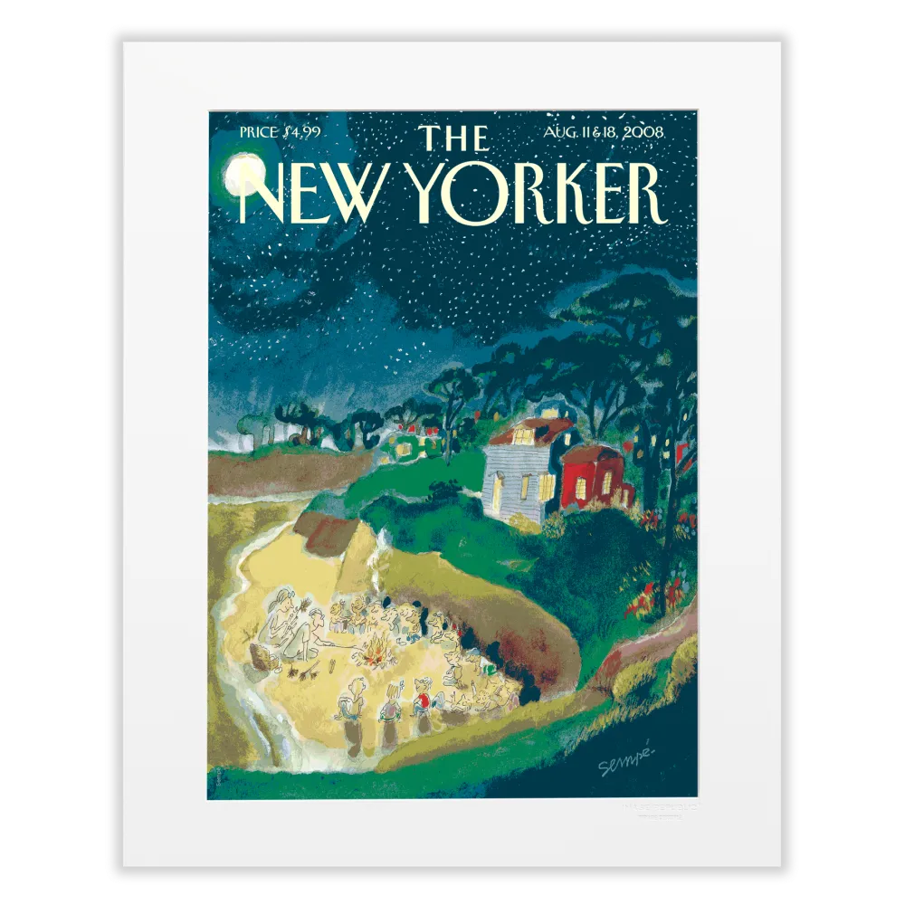 Affiche Sempé Future Memories 40x50 cm avec passe-partout