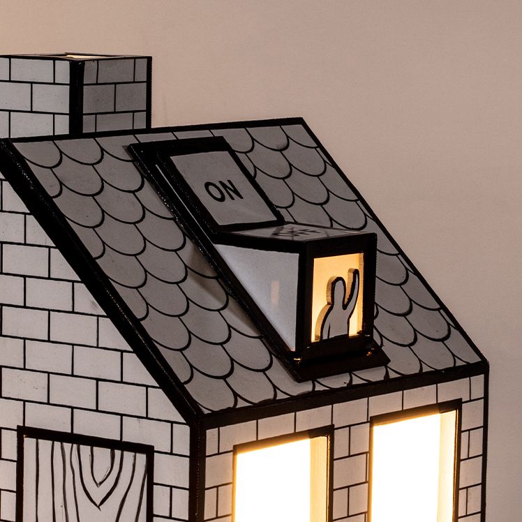 Lampe Seletti On-Off en carton recyclé | Memento Mori
