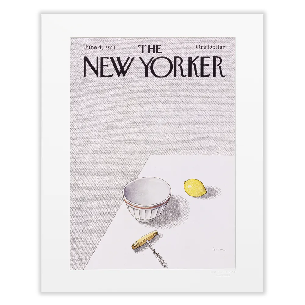 Affiche the New Yorker - Table With Bowl par Le Tan - 4 Juin 1979 40x50