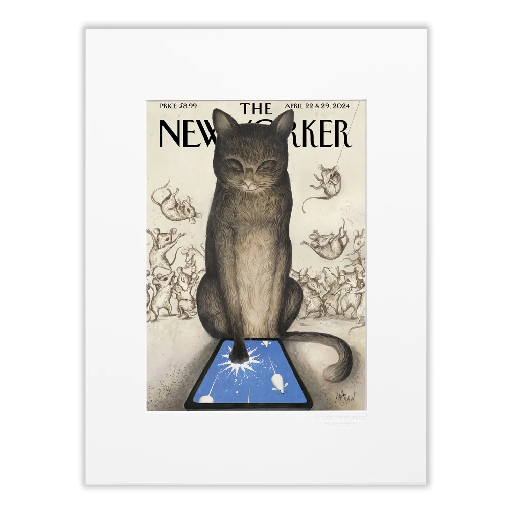 Affiche the New Yorker - Clickbait par Ana Juan - 22 & 29 avril 2024 30x40