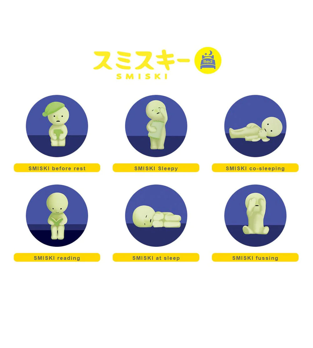 Smiski Bed - Figurine à collectionner, petit fantôme phosphorescent