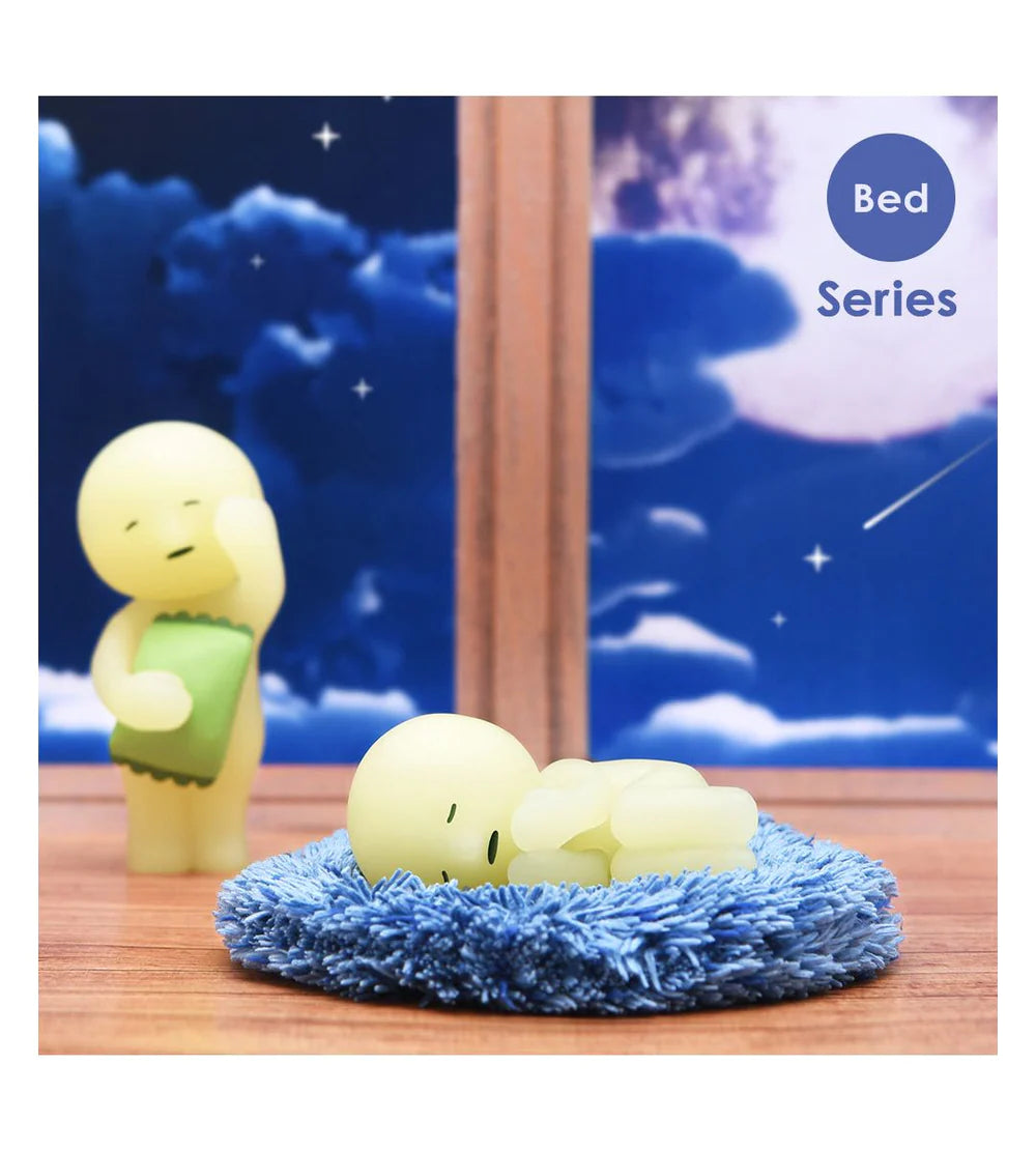 Smiski Bed - Figurine à collectionner, petit fantôme phosphorescent